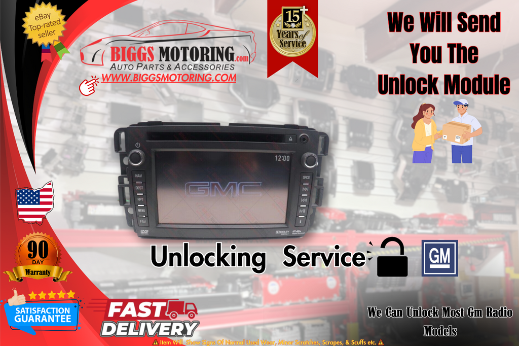 UNLOCKING SERVICE For Cadillac CTS Radio GPS Navigation CD DVD Player Radio