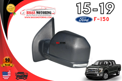 2015-2019 Factory Oem Ford F-150 Driver Side Left Side Door Heated Mirror |Black