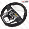 Custom Forged Gloss Carbon Flat Bottom Steering Wheel Fits 19-24 GM Truck