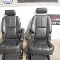 2007 - 2014  Tahoe Yukon Escalade Ebony/Black Leather 2Nd Row Seats Swb