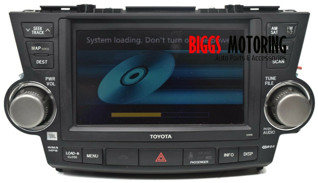 2008-2010 Toyota Highlander Navigation Radio Cd Player Touch Screen 86120-48F30