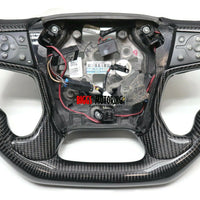 Fits 2014 Silverado Custom Carbon Fiber & Leather Flat Bottom Steering Wheel