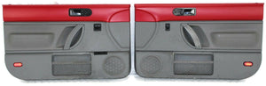 2005-2010 VW Beetle Front Passenger & Driver Side Door Panels Red & Gray - BIGGSMOTORING.COM