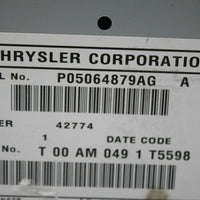 2007-2014 Jeep Chrysler Dodge RBZ MyGig HIGH Speed Radio Cd Player P05064879AG