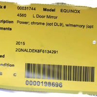 2011-2015 Chevy Equinox  Driver Left Side Power Door Mirror Chrome 31744