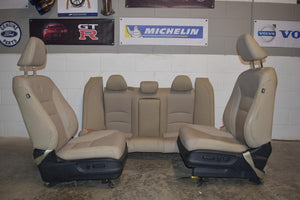 2013-2017 HONDA ACCORD 4 DOOR LEATHER TAN SEATS FRONT & REAR  SEDAN EX