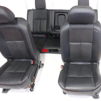 2017-2018 Nissan Titan Factory OEM Used Powered  Front and Rear Seat Set | Black