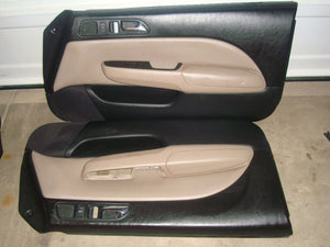 97-01 PRELUDE DOOR PANELS R&L BLACK/ TAN LEATHER 2 TONE