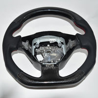 NISSAN GTR R35 CUSTOM CARBON FIBER & LEATHER FLAT BOTTOM  STEERING WHEEL