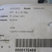 2008-2010 DODGE CARAVAN DRIVER STEERING WHEEL AIR BAG BLACK