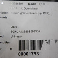 2006-2011 CHEVY HHR LEFT SIDE POWER DOOR MIRROR BLACK