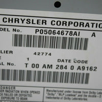 2008-2013 Jeep Chrysler Dodge RBZ MyGig HIGH Speed Radio Cd Player P05064678AI