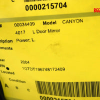 2004-2012 Gmc Canyon Driver Left Side Power Door Mirror Black 34409 - BIGGSMOTORING.COM