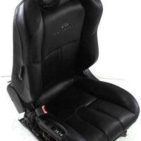 2003-2006 Infiniti G35 Coupe Front Driver Power Black Leather Seat Complete Memo - BIGGSMOTORING.COM