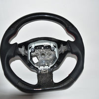 NISSAN GTR R35 CUSTOM CARBON FIBER & LEATHER FLAT BOTTOM  STEERING WHEEL