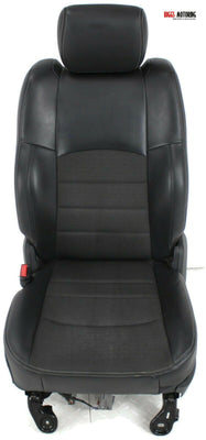 2009-2015 Dodge Ram Driver Left Side Power Leather & Cloth Seat Black