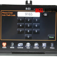 13-17 Jeep Cherokee Radio Uconnect 8.4 Display Touch Screen 68238621AE RA3 +CODE - BIGGSMOTORING.COM