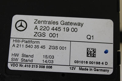2003-2006 Mercedes Benz Sl500 R230 Gateway Diagnostuc Control Module - BIGGSMOTORING.COM