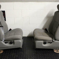 99-10 FORD F250 F350 FRONT JUMP SEATS GREY CLOTH 2005 RIGHT  & LEFT