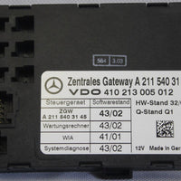 2003-2006 Mercedes Benz W211 E320 Zentrales Gateway Control Module A 211 540 31 - BIGGSMOTORING.COM