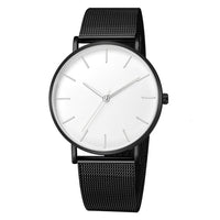 Minimalist Men Fashion Ultra Thin Watches Simple Men Business Stainless Steel Mesh Belt Quartz Watch Relogio Masculino