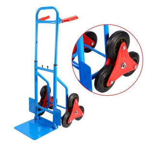 Stair Climber Hand Truck,200Kg Heay Duty 6 Wheel Sack Truck Hand Sack Cart Barrow Trolley Cart Garden Tool Home,Rubber Wheel