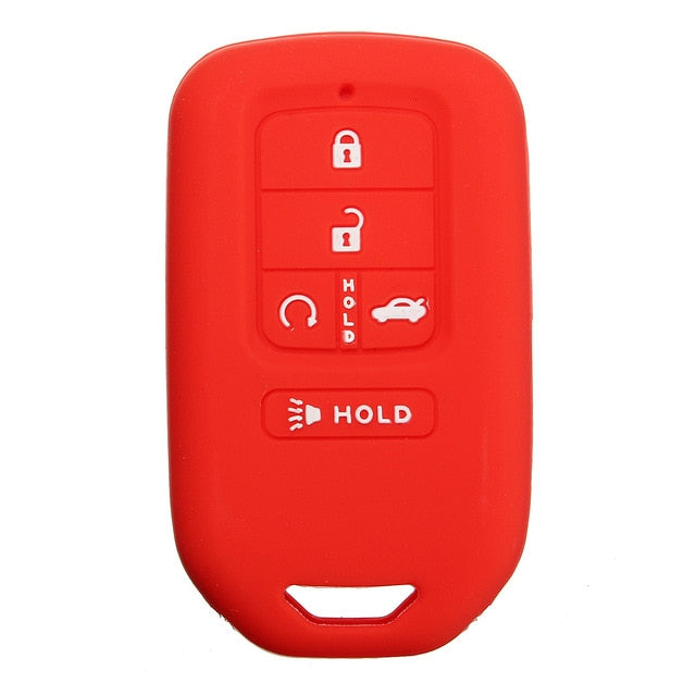 Silicone 5 Buttons Keyless Smart Key Case Cover Keys Fob for Honda for Civic for Accord for Pilot 2015 2016 2017