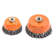 Rotary Rust Removal Polish Steel Wire Wheel Knotted Brush Crimp Cup Wheels for Angle Grinder Tools Accessories 2 Size Hot