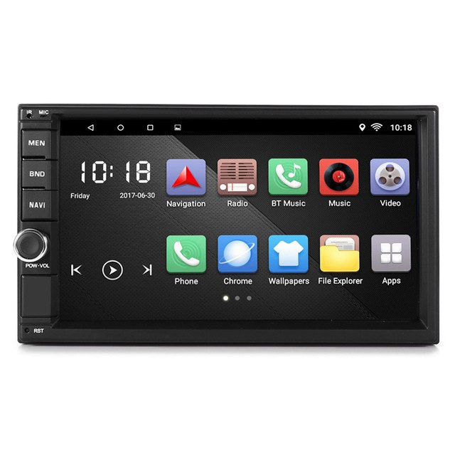 Android 6.0 WiFi GPS Car Multimedia Player 7inch Bluetooth Mirror Auto Radio AM FM Music Playing Mirror Link with Remote Control