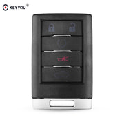 KEYYOU For Cadillac Escalade CTS DTS STS 5 Button Keyless Remote Key Fob Case Shell Replacement Car Key Cover
